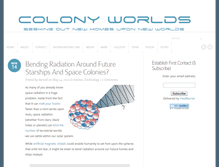 Tablet Screenshot of colonyworlds.com
